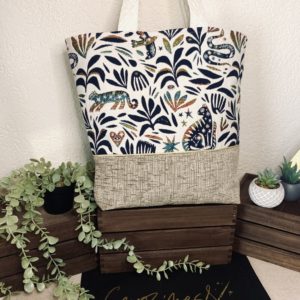 sac cabas jacquard