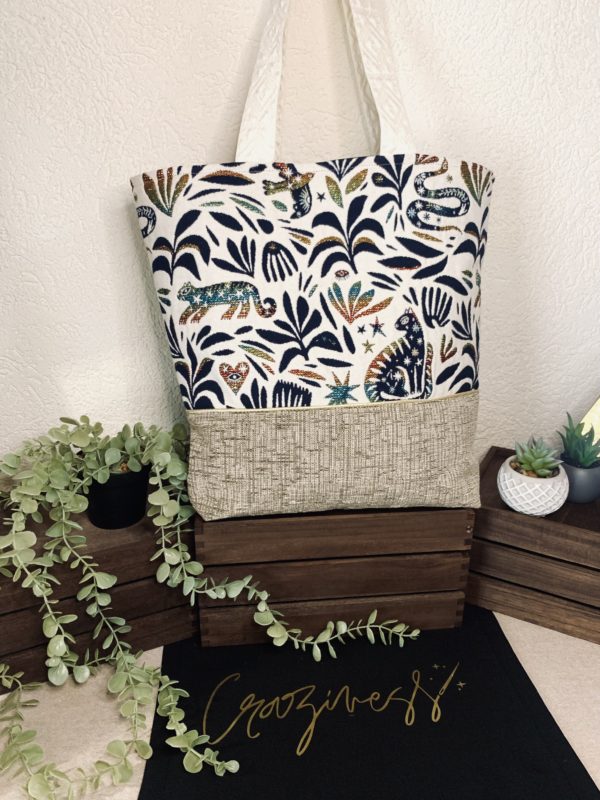 sac cabas jacquard